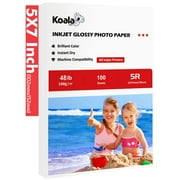 KOALA Photo Paper 5 x 7" Glossy 48LB 180gsm 100 Sheets Perfect for All Inkjet Printers