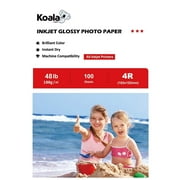 Koala Glossy Photo Paper 4x6, 100 Sheets, 48LB White Picture Paper for Inkjet Printers, 10 Mil