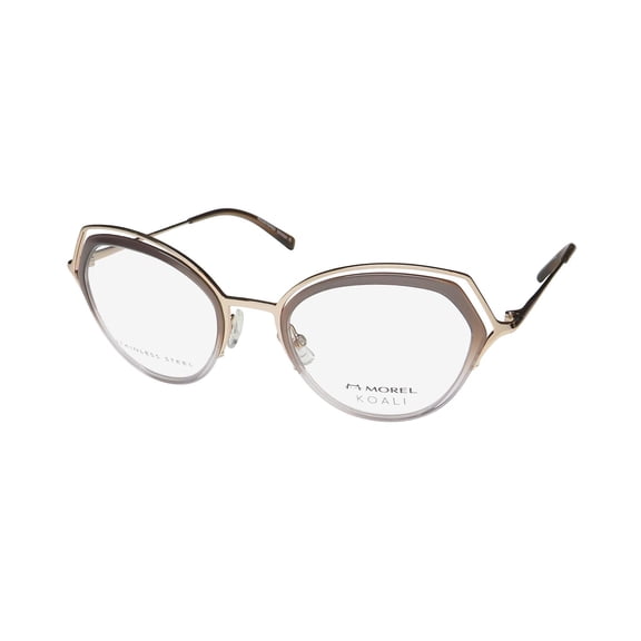 KOALI 20080K CAT EYE EYEGLASS FRAME/GLASSES STAINLESS STEEL MADE IN FRANCE RETRO