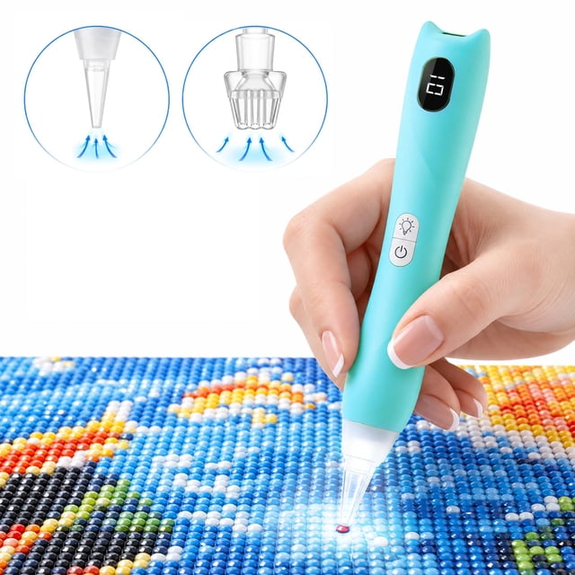 KOBAIBAN Electric Diamond Art Pens with Light – 3 Brightness & 3 ...