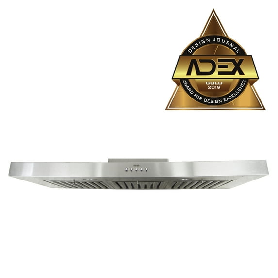KOBE RAX2136SQB-1 Brillia 36-inch Under Cabinet Range Hood, 3-Speed, 750 CFM, LED Lights, Baffle Filters