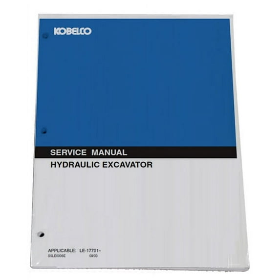 KOBELCO E27B Excavator Workshop Repair Service Manual - Part Number # S5PV0023E02