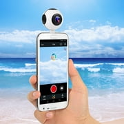 KOCASO Mini HD Panoramic Camera 360 Degree Camera Wide Dual Angle Fish Eye Lens VR Video Camera for Android Smartphone