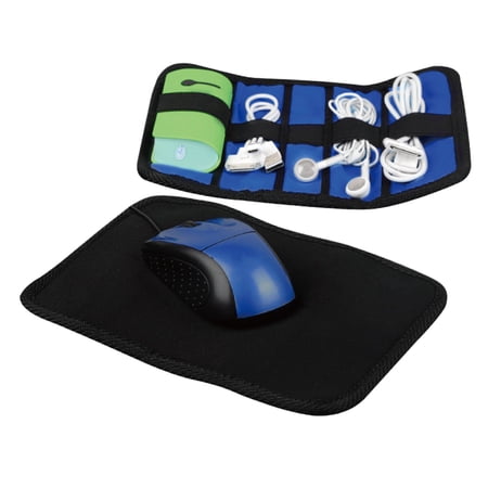 KOCASO Travel Mouse Pad Organizer 2 in 1 Combo Case (Black)