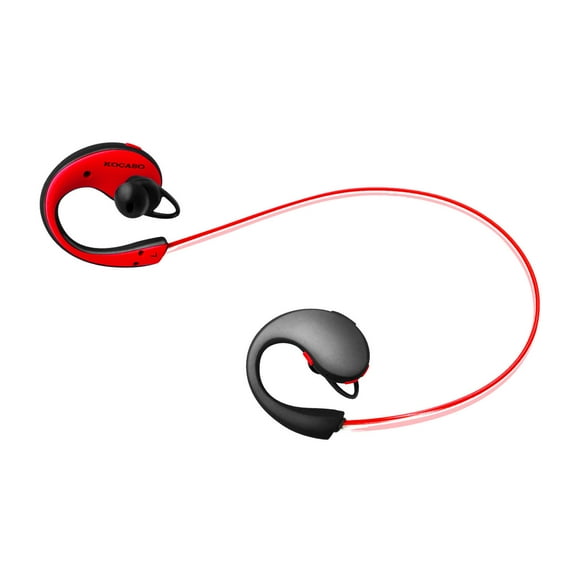 KOCASO Wireless Sports Headsets Wireless V4.1 Neckband Earphones HD Stereo ,Red