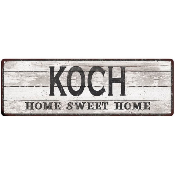 KOCH Home Sweet Home Country Look Gift 6x18 Metal Sig 206180045105