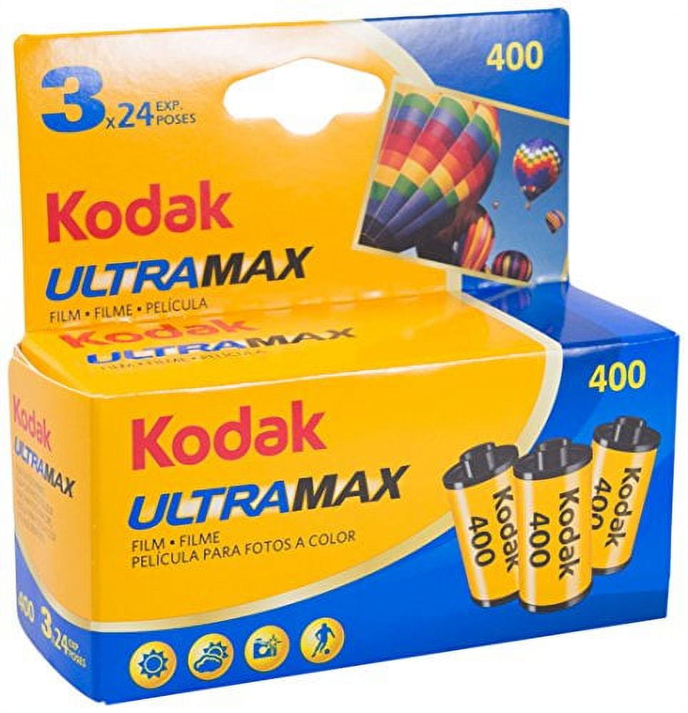 KODAK Ultra Max 400 Film (Blue/Yellow), 3 Pack, 24 Exposure, 400