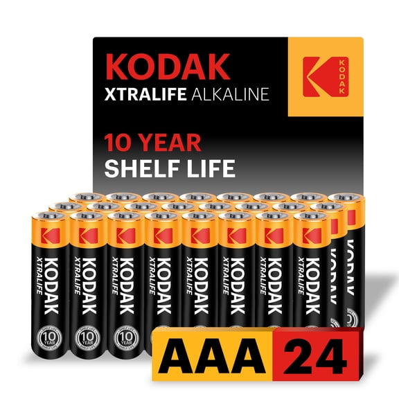 KODAK AAA Alkaline Batteries (24 Pack) Triple A Battery, LR03 1.5V