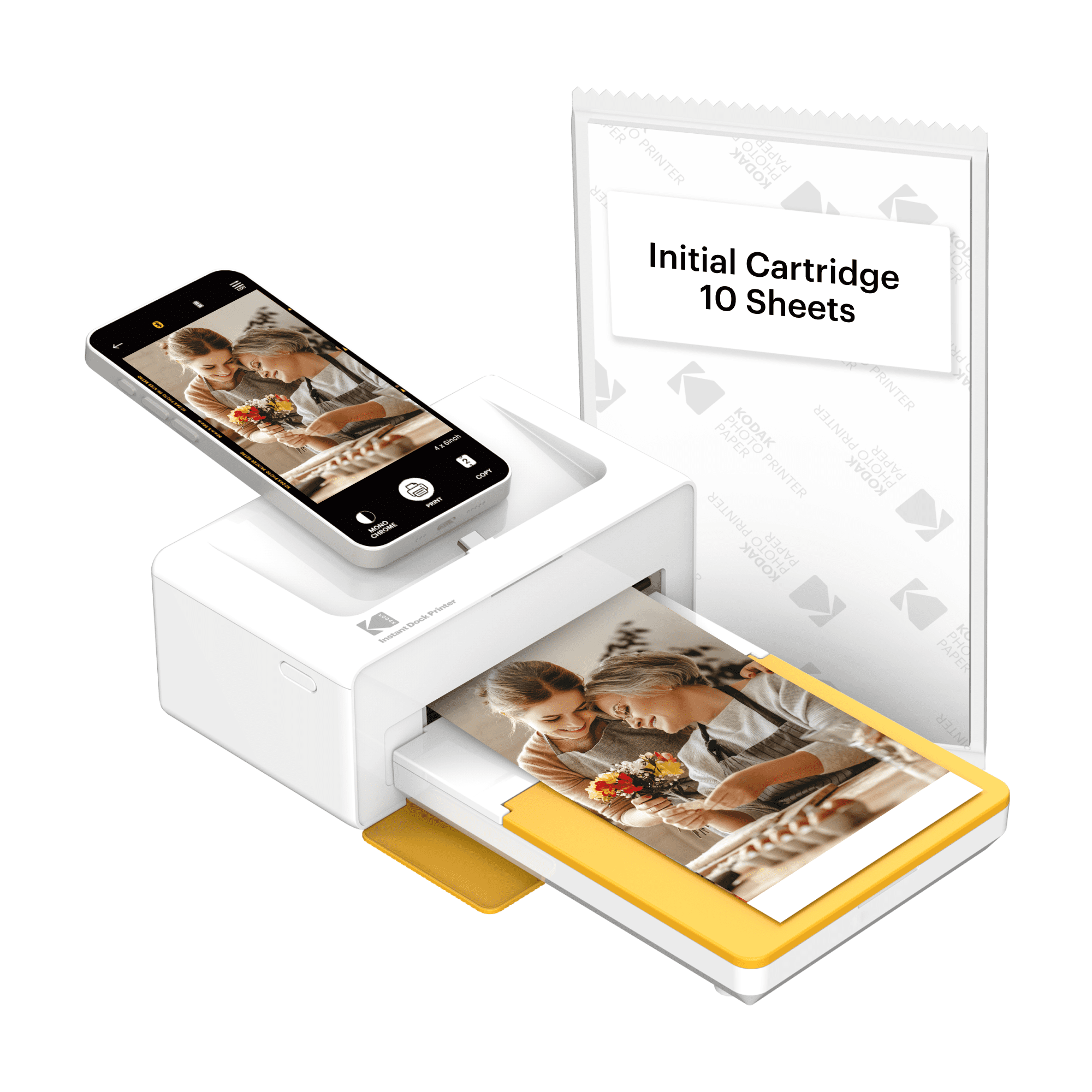 【未使用】KODAK Dock Plus 4PASS KODAK Dock Plus 4PASS Instant Photo Printer for iPhone
