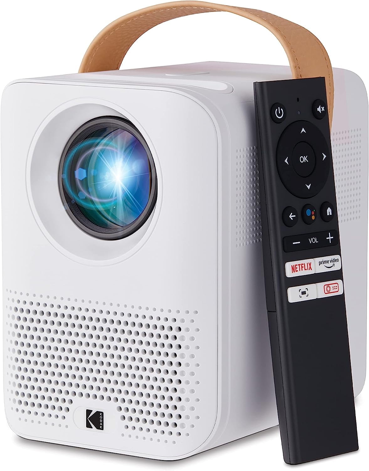 KODAK FLIK Bluetooth HD LED Mini Projector with Android TV, White