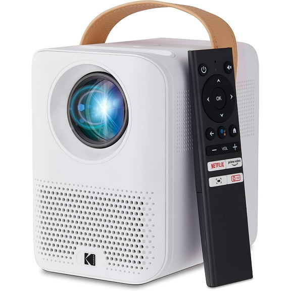 KODAK FLIK Bluetooth HD LED Mini Projector with Android TV, White