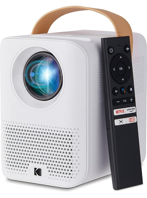 KODAK FLIK HD9 Smart Projector, Portable Movie Projector with Android TV & Bluetooth