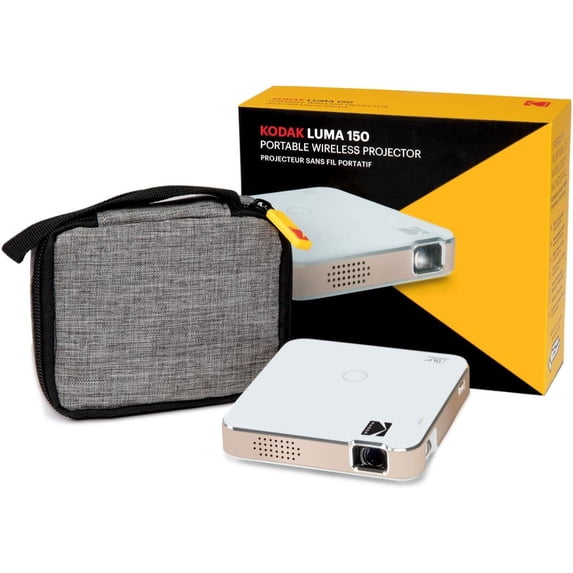 KODAK Luma 150 Pocket Projector Portable Movie Projector w Built-In Speaker 150" Display Case