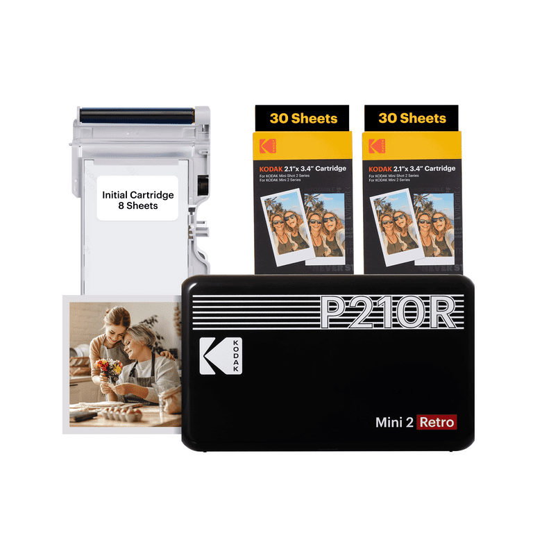 KODAK Mini 2 Retro Wireless Mobile Photo Printer (2.1x3.4 inches