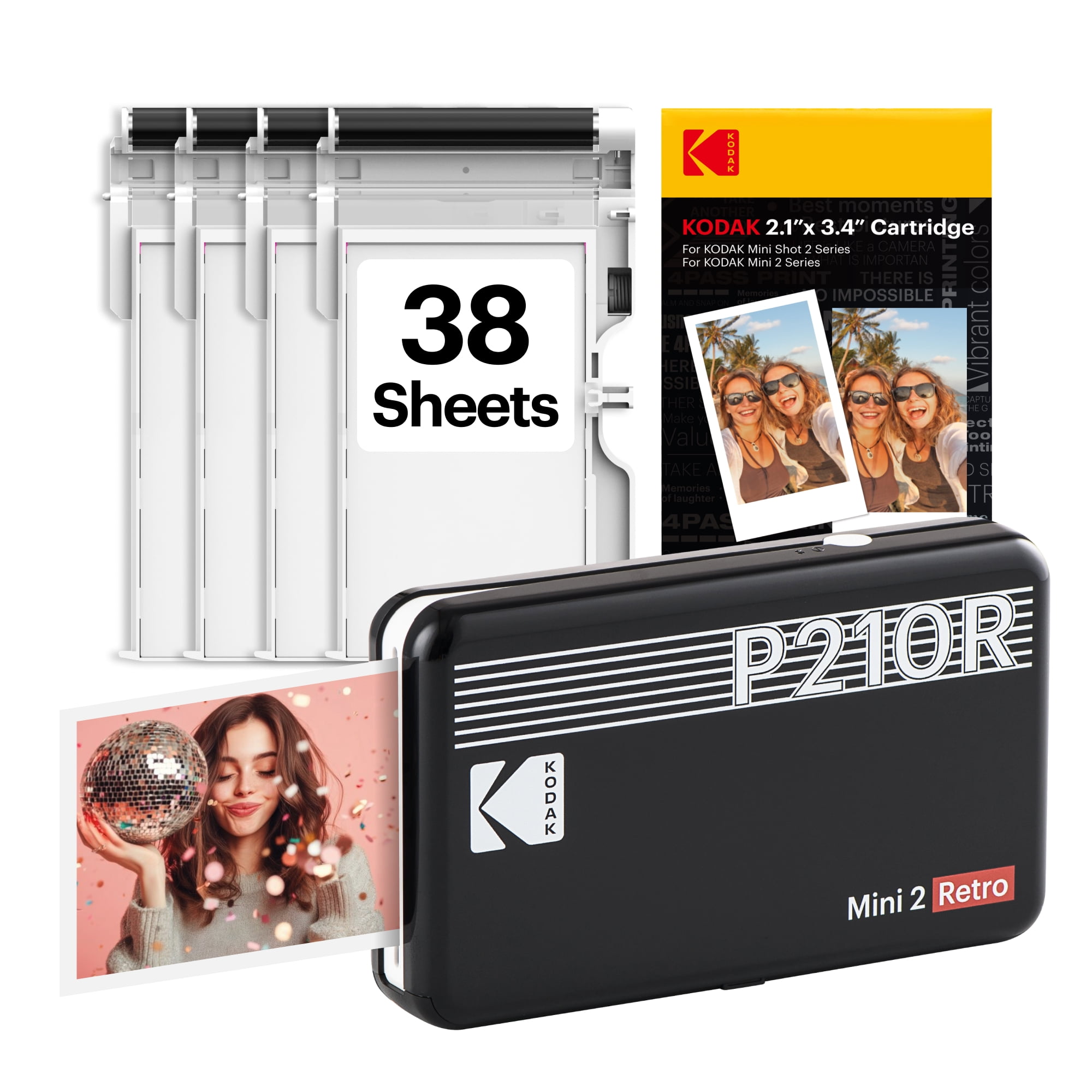 KODAK Mini 2 Retro 4PASS Portable Photo Printer