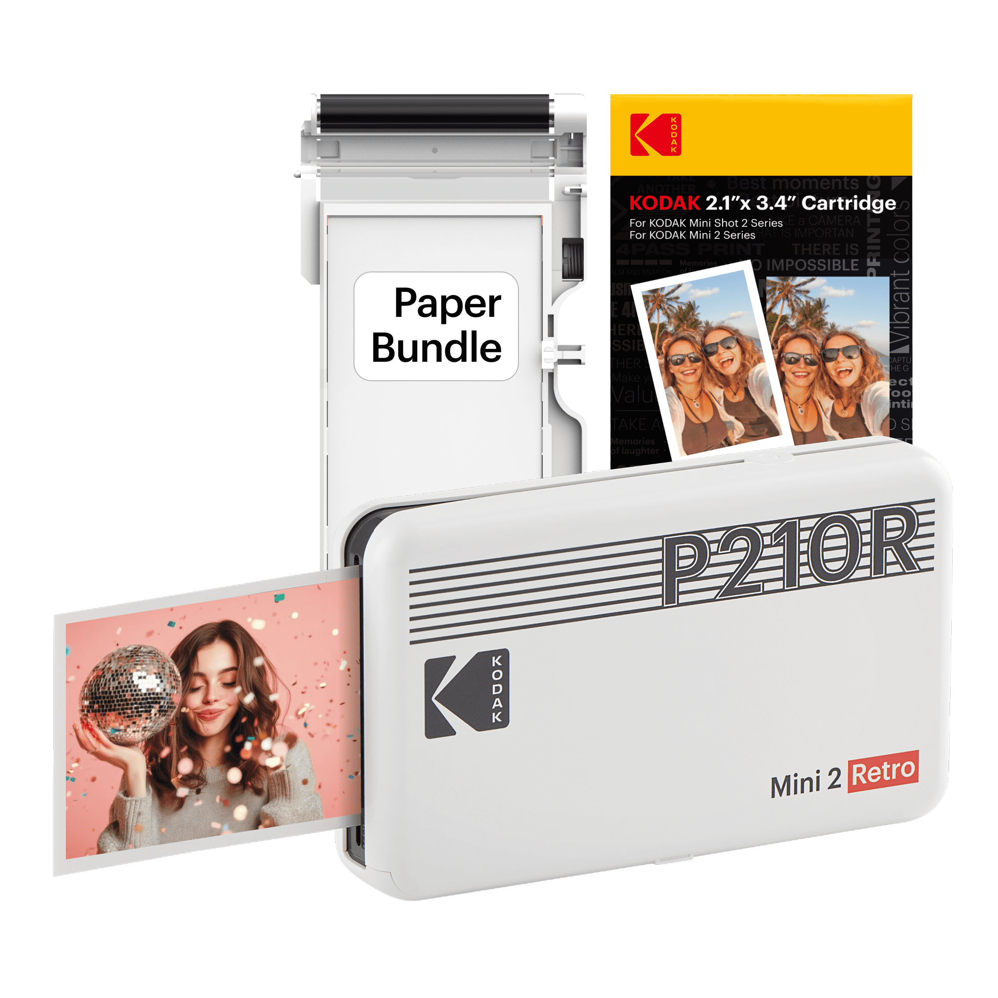 KODAK Mini 2 Retro Wireless Mobile Photo Printer (2.1x3.4 inches