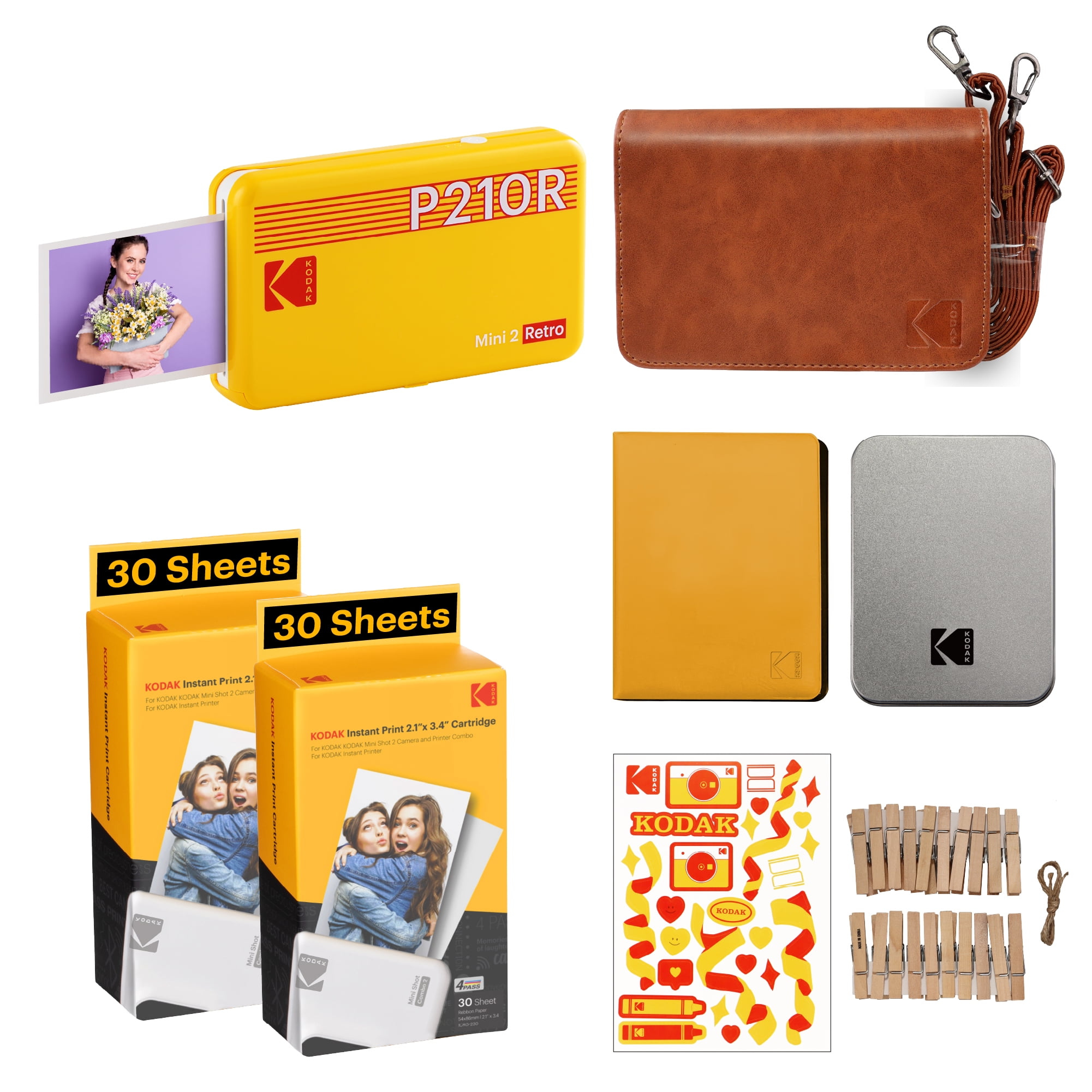 KODAK Mini 2 Retro 4PASS Portable Photo Printer 2 1x3 4 Inches 68 kodak-mini-2-retro-4pass-portable-photo-printer-2-1x3-4-inches-68