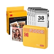 KODAK Mini 3 Retro 4PASS Portable Photo Printer (3x3 inches) + 38 Sheets Bundle, Yellow