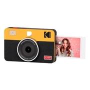 KODAK Mini Shot 2 Retro 4PASS 2-in-1 Instant Camera and Photo Printer 2.1 X 3.4 inches + 8 Sheets, Yellow