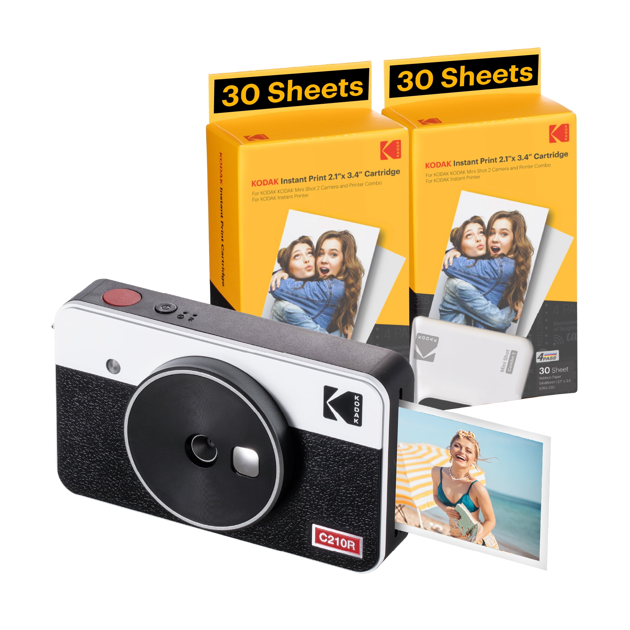 KODAK Mini Shot 2 Retro 4PASS 2in1 Instant Camera and Photo Printer