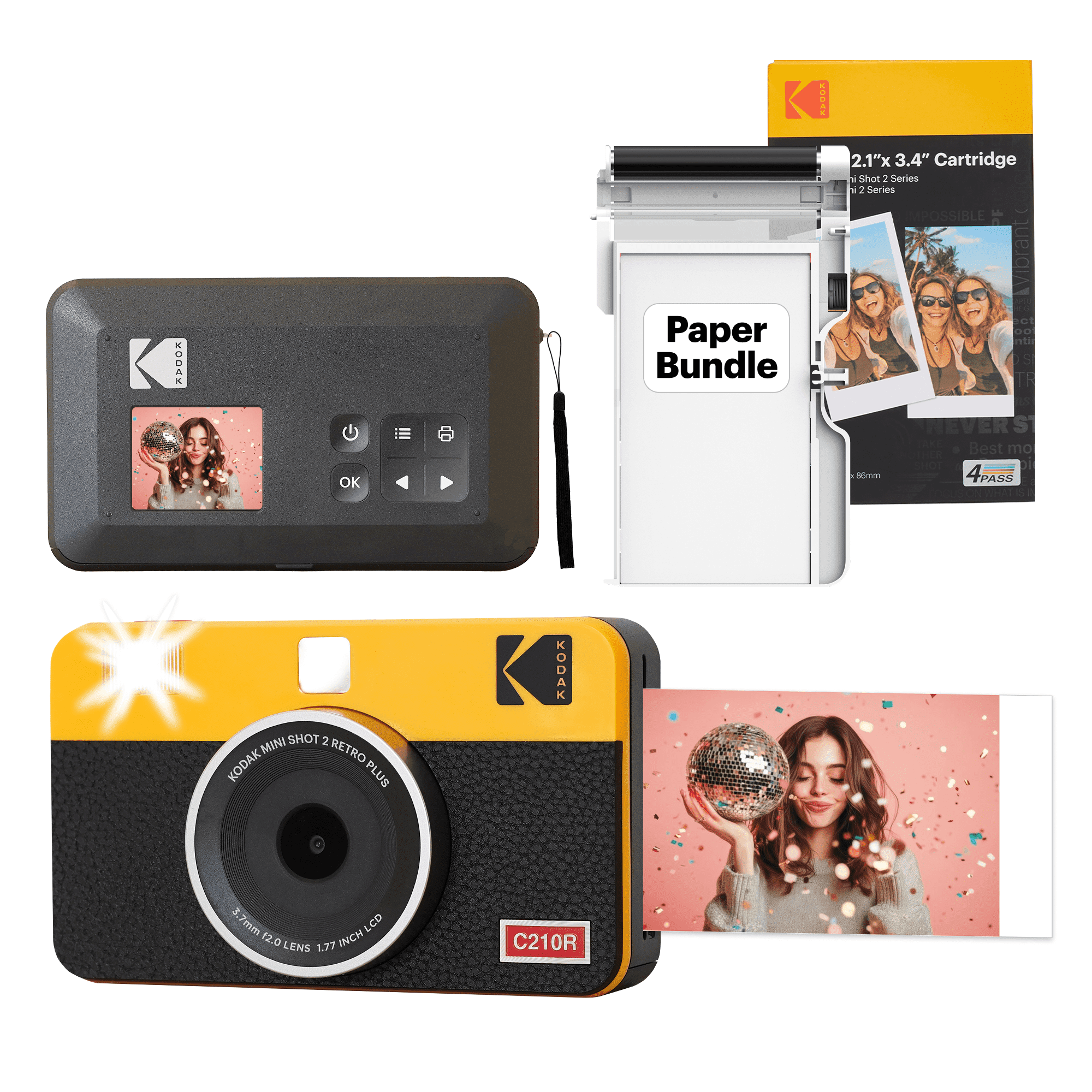 KODAK Mini Shot 2 Retro 4PASS Digital Instant Camera & Photo