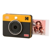 KODAK Mini Shot 3 Retro 4PASS 2-in-1 Instant Camera and Photo Printer 3x3 inches + 8 Sheets, Yellow