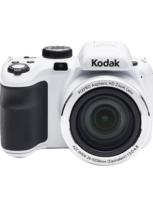 KODAK PIXPRO AZ421 Bridge Digital Camera - 16MP 42X Optical Zoom HD720p (White)