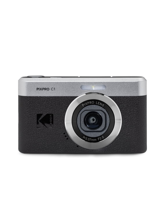 PIXPRO C1 Digital Camera with 180 Degree Flip Screen - 4X Optical Zoom - 13MP Sensor - Compact Point and Shoot Camera - 1080P Full HD Video for Travel and Vlogging (Black Color)