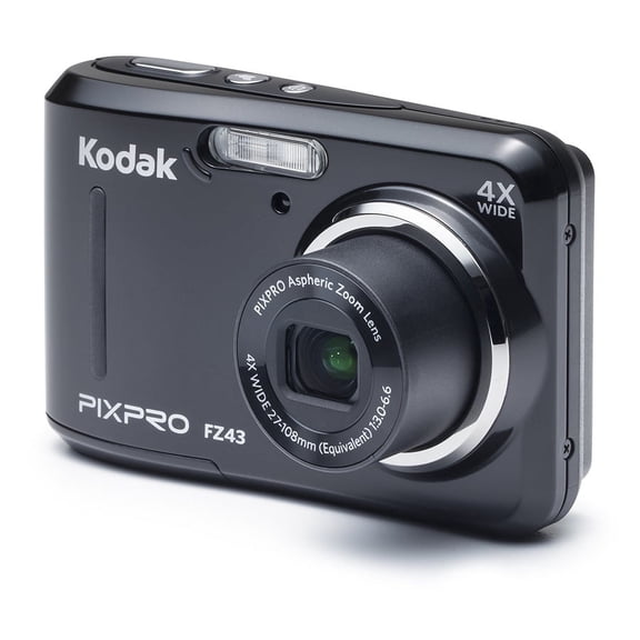 (Open Box) KODAK PIXPRO FZ43 Compact Digital Camera 16MP 4X Zoom HD 720P, Black