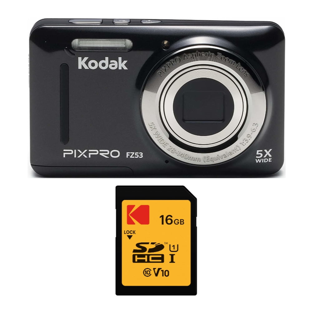 Kodak PIXPRO FZ53 Digital Camera, 16MP, 5x Zoom, 720p HD