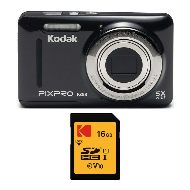 Kodak PIXPRO FZ53 Digital Camera, 16MP, 5x Zoom, 720p HD