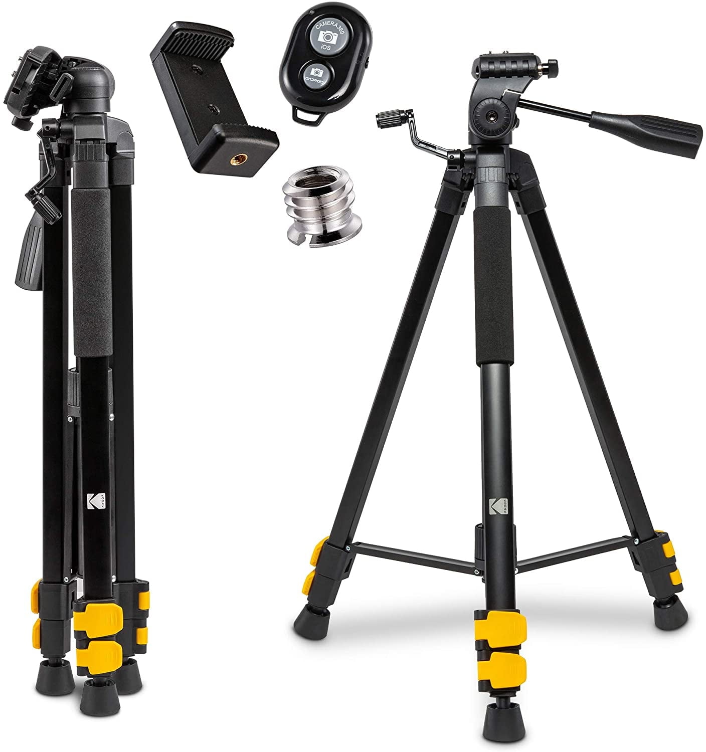 KODAK PhotoGear 62” Tripod with Remote, Lightweight Travel Camera & Phone Tripod Stand