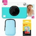 thumbnail image 1 of Kodak Printomatic Instant Print Camera Starter Bundle with Blue Soft Case & 20-Pack Zink Photo Paper - Blue, 1 of 8