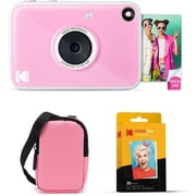 KODAK Printomatic+ Instant Camera Bundle Pink 10MP w/ Pink Case & 20 Zink Paper