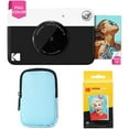 thumbnail image 1 of Kodak Printomatic Instant Print Camera Starter Bundle with Blue Soft Case & 20-Pack Zink Photo Paper - Black, 1 of 6