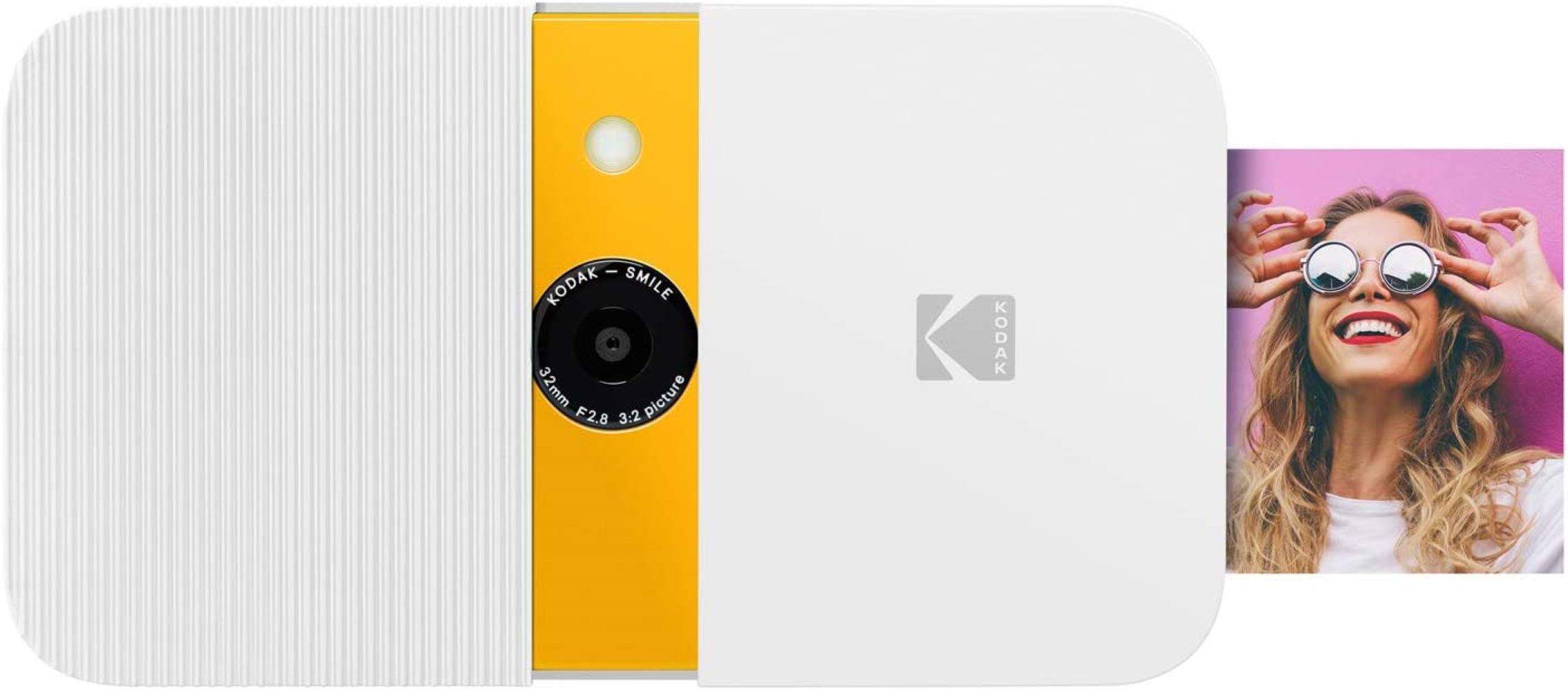 KODAK Smile Instant Camera, 10MP Camera w/2x3 ZINK Printer (White/ Yellow) - image 1 of 5