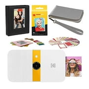KODAK Smile Instant Print Digital Camera (White/Yellow) Carrying Case Kit