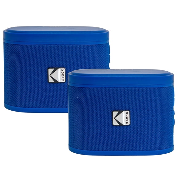 Kodak SoundBrix 2-Piece Portable Rechargeable Bluetooth Speaker System with TWS, Magnetic Docking, up to 5 Hours Play Time , Backstage Blue