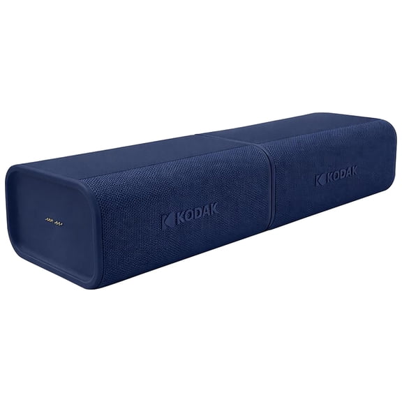 Kodak SoundBrix Plus 2-Piece Portable Rechargeable Bluetooth Speaker System, TWS, Magnetic Docking, IPX4, up to 5 Hours Play Time , Blasting Blue