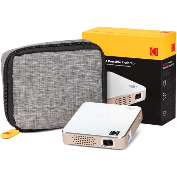 KODAK Ultra Mini Portable HD LED DLP Pico Projector 100" Display Rechargeable w Soft Case