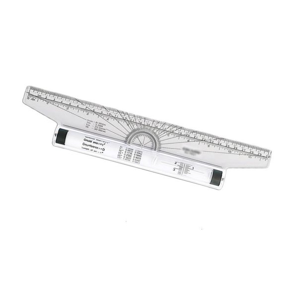 KODASW Multifunctional Roller Parallel Ruler 30cm Drawing Ruler Measuring Tool for Architect Student Technical Drawing