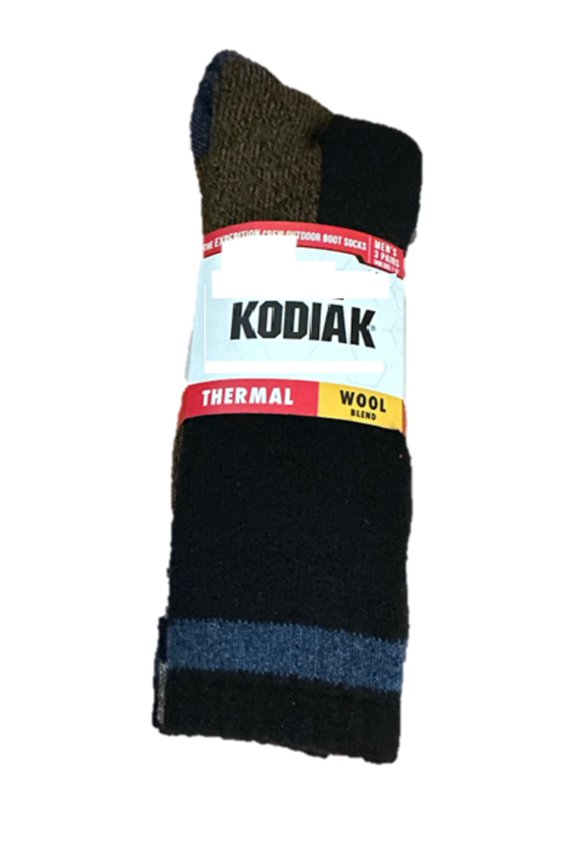KODIAK MENS WOOL THERMAL SOCK BLKCHR