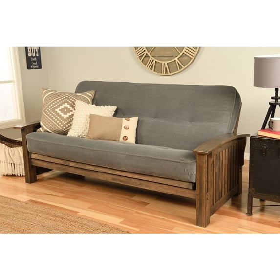 Washington Frame-Rustic Walnut Finish-Marmont Thunder Mattress Kodiak Furniture