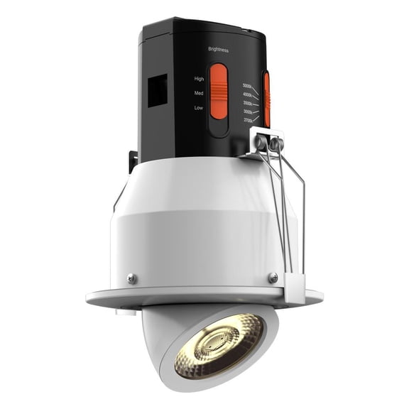 KODO Premium Downlight 4 in. White Integrated LED Recessed Gimbal Kit 2003013302