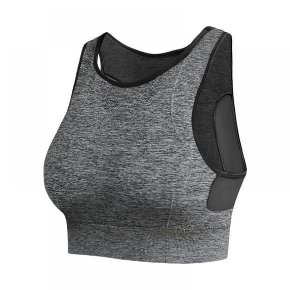 KOERIM Women Breathable Mesh Sports Bras S-2XL Shockproof Padded Athletic Running Bra Solid Seamless Fitness Yoga Sport Tops Vest