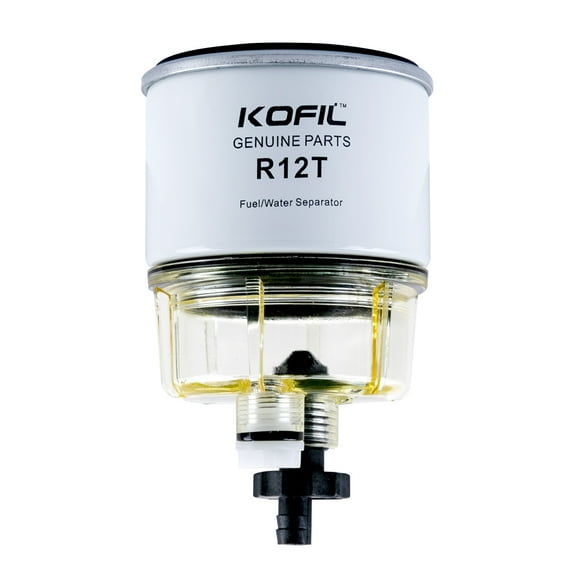 KOFIL R12T Fuel Filter/Water Separator Replacement Spin-on R12T Filter and Water Collection Bowl Replaces S3240 R12T 120AT 18-7987 NPT ZG1/4-19