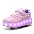thumbnail image 1 of KOFUBOKE Child Teen Roller Skates Double Wheel Shoes Light Up LED shoe 4.5 size, 1 of 8