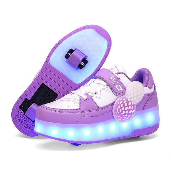 KOFUBOKE Roller Skate Shoes, Roller Skates and Sneakers 2 in 1, Shoes with Wheels for Girls and Boys