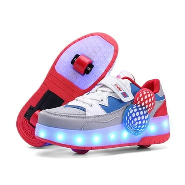 KOFUBOKE Roller Skate Shoes, Roller Skates and Sneakers 2 in 1, Shoes with Wheels for Girls and Boys