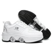 KOFUBOKE Roller Skate Shoes - Sneakers - Roller Shoes 2-in-1 Suitable for Outdoor Sports Skating Invisible Roller Skates The Best Choice for Building Confidence Style